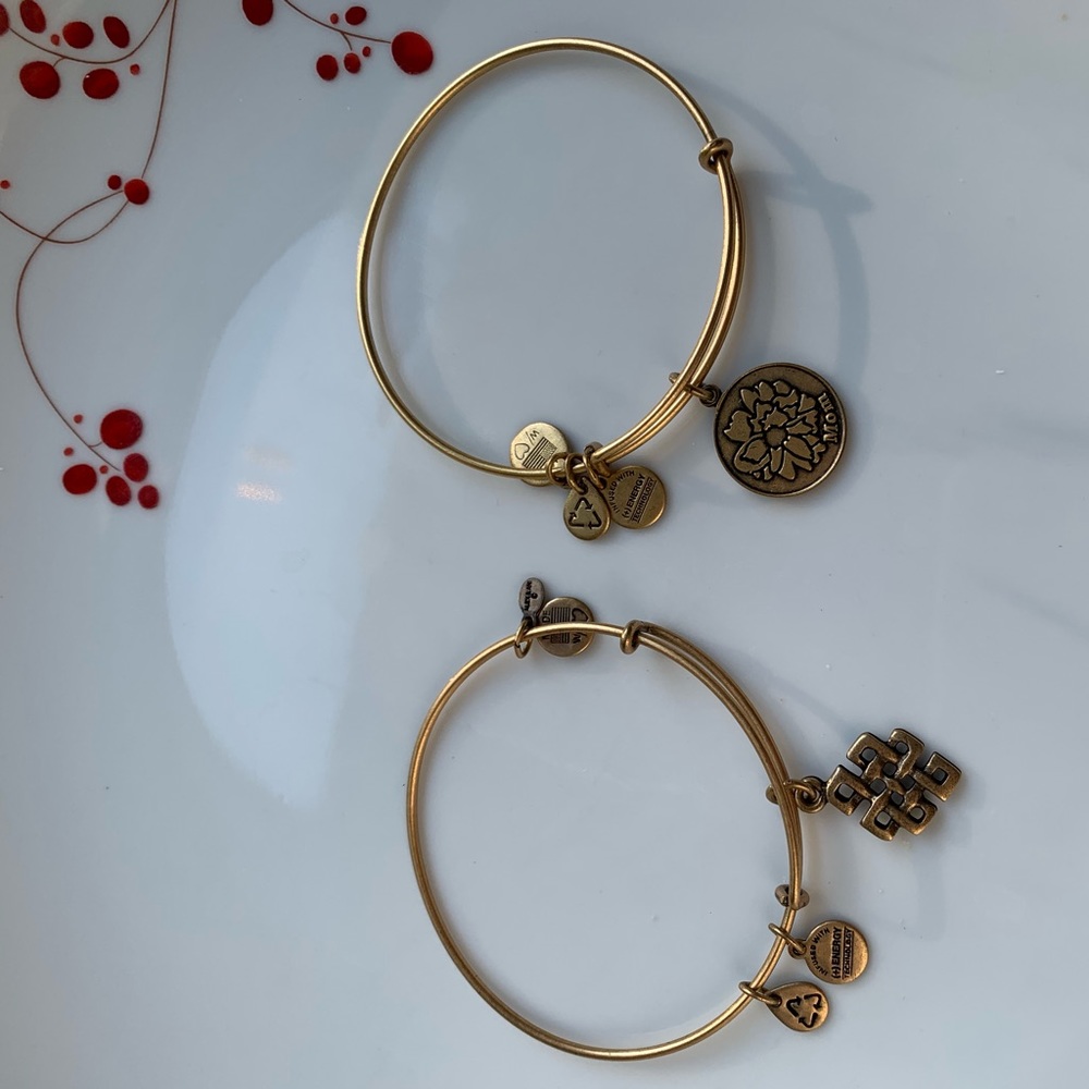 Alex and Ani set of 2 Gold Bangles